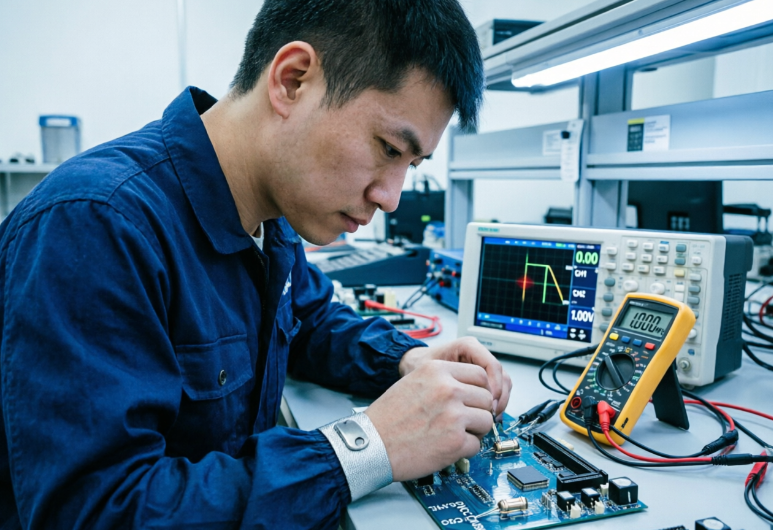 晶振测试实战指南：万用表与示波器排查硬件故障的4个高效技巧