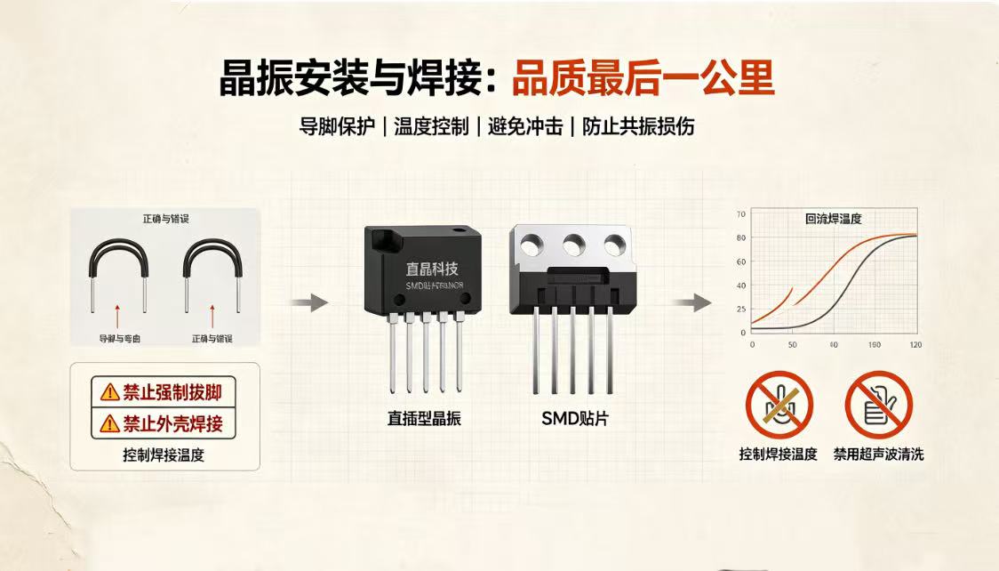 晶振安装与焊接指南：直插型与SMD型晶振注意事项