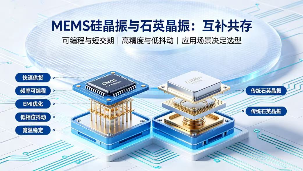 MEMS硅晶振的优势与替代趋势：交货周期、EMI解决与可编程特性