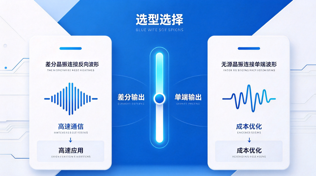 差分晶振与无源晶振的区别：工作原理、性能特点及应用场景对比